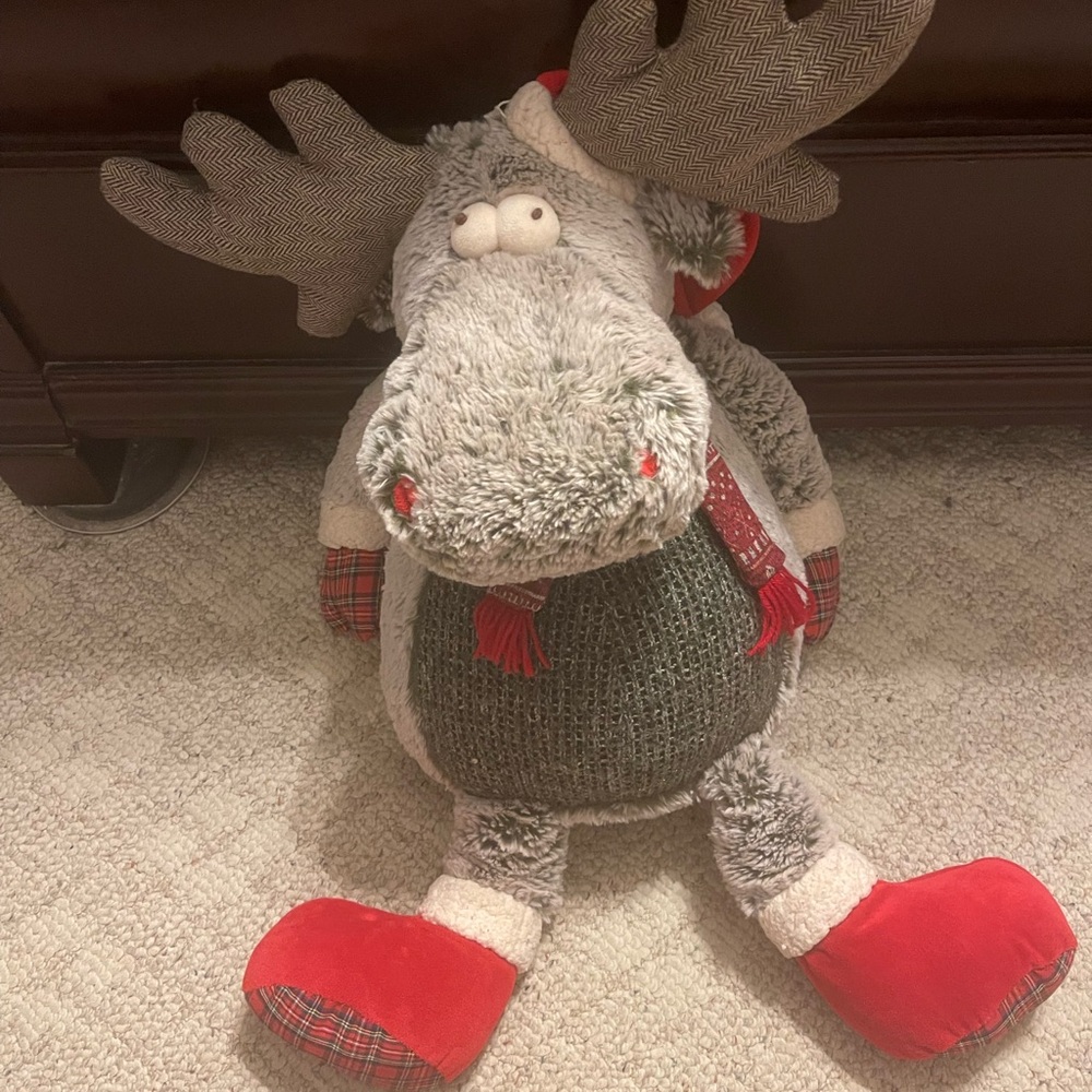 G.I.L.I. Plush Moose with Red and Gray Accents